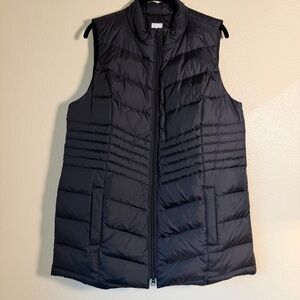 J. Jill Black Down Puffer Vest, Size Medium